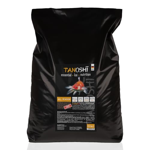 Tanoshi Koifutter - All Season Sink 13,5 kg (4,5mm) | sinkendes Winterfutter für Herbst, Frühjahr und Winter | Koifutter für ausgewogene Koi-Ernährung von Tanoshi