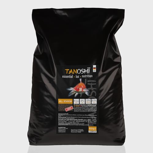 Tanoshi Koifutter - All Season Sink 13,5 kg (4,5mm) | sinkendes Winterfutter für Herbst, Frühjahr und Winter | Koifutter für ausgewogene Koi-Ernährung von Tanoshi