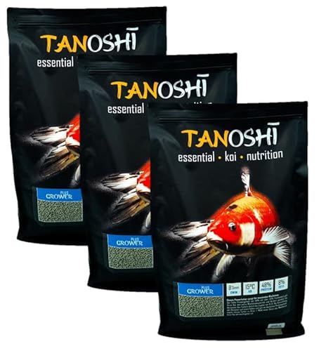 Tanoshi Koifutter - Grower Plus 15 kg 3mm | Schwimmendes Allein-Koifutter für maximales Koi-Wachstum mit Lachsöl und Krill… Tanoshi Koifutter - Grower Plus 15 kg 3mm | Schwimmendes Allein-Koifutter für maximales Koi-Wachstum mit Lachsöl und Krill… von Tanoshi