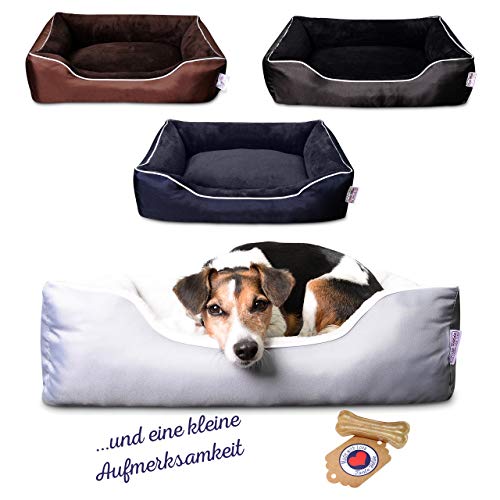 Tante Hilde Hooge Hundebett für kleine Hunde Waschbar, Robust, Pflegeleicht & Mega Kuschelig! (Schwarz) von Tante Hilde Aus Liebe zum Tier.