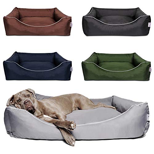 Tante Hilde Hundekorb Waschbar Robust Hundebett für kleine XL mittelgroße XXL und große XXXL Hunde Hundesofa Hundekissen (XXXL 120 x 90 cm, Blau z.B. Schäferhund, Ridgeback) von Tante Hilde Aus Liebe zum Tier.