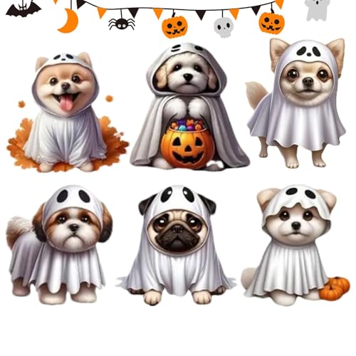 Auto-Dekoration für Rückspiegel, Halloween-Hunde-Dekoration, Halloween-Anhänger, Halloween-Ornamente, Halloween-Baumdekoration in Form von Kürbis und Geisterhunden, von Tanxemery
