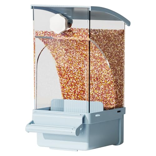 Automatischer Vogelfutterautomat, automatischer Vogelfutterspender für den Käfig – transparenter Lebensmittelbehälter | Käfigzubehör, Haustierzubehör für Karkosten von Tanxemery
