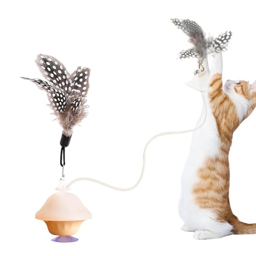 Interaktives Spielzeug für Katzen, Katzenspielzeug für Hauskatzen, interaktiv - Feder-Teaser-Haustierspielzeug für Katzen - Simulations-Boden-Saugnapf-Spielzeug für Katzen im Innenbereich, austauschba Interaktives Spielzeug für Katzen, Katzenspielzeug für Hauskatzen, interaktiv - Feder-Teaser-Haustierspielzeug für Katzen - Simulations-Boden-Saugnapf-Spielzeug für Katzen im Innenbereich, austauschba von Tanxemery
