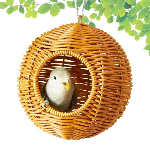 Kolibri-Nest – Rattan-Haus für Gimpel, geflochten, für kleine Tiere: Frettchen, Wellensittiche, Nymphensittiche, Hamster, Kanarienvögel, Wellensittiche und exotische Vögel von Tanxemery