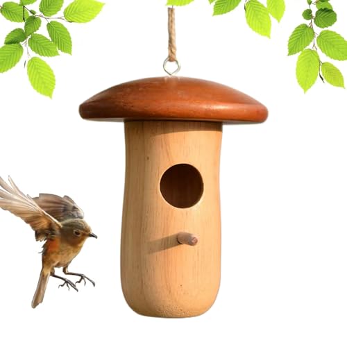 Kolibri Nesthaus,Kolibri Nistkasten Für Nistplatz - Natürliche Holz Vogelhäuschen Deko Pilzdesign Als Gartenschmuck Für Balkon Terrasse Garten Innenhof Kolibri Nesthaus,Kolibri Nistkasten Für Nistplatz - Natürliche Holz Vogelhäuschen Deko Pilzdesign Als Gartenschmuck Für Balkon Terrasse Garten Innenhof von Tanxemery