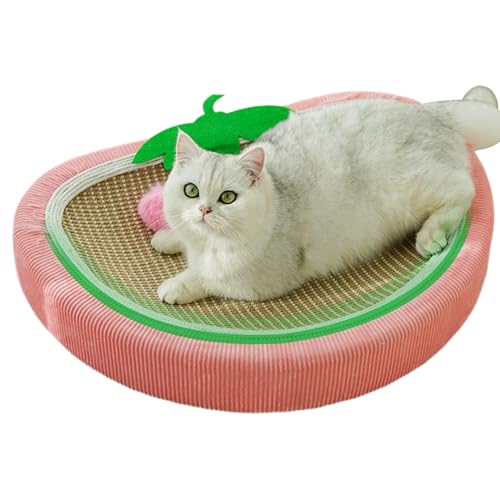 Kratzbrett für Katzen | Kratzbrett Erdbeere rund für Katzen | Schlafmatte Schutz für Möbel für Hunde | Sofa Boden Innen Wohnung Tür Kratzbrett für Katzen | Kratzbrett Erdbeere rund für Katzen | Schlafmatte Schutz für Möbel für Hunde | Sofa Boden Innen Wohnung Tür von Tanxemery