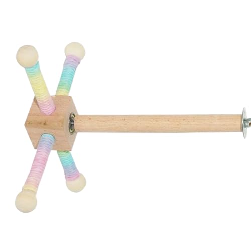 Sitzstange für Vögel, Sitzstange für Vögel – Stange für kleine Vögel – 360 Grad drehbarer Ständer aus Holz für Innenkäfige Sitzstange für Vögel, Sitzstange für Vögel – Stange für kleine Vögel – 360 Grad drehbarer Ständer aus Holz für Innenkäfige von Tanxemery