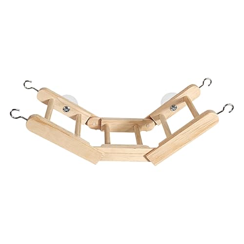Sprossen aus Holz für Vögel, Brücke, Spielzeug für Vögel, Anstiegsleiter aus Holz für Hamster, Zubehör für Haustierkäfig, Holzleiter für Vögel, Papageien, Hamster von Tanxemery
