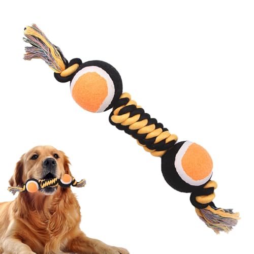 Tanxemery Welpe kauen Spielzeug, Hundesaustspielzeug,Bitt-resistenter Welpe-Kinderspielzeug mit Doppel-Tennisbällen | Halloween -Haustierzubehör, tragbares Baumwollseil zum Geburtstag Tanxemery Welpe kauen Spielzeug, Hundesaustspielzeug,Bitt-resistenter Welpe-Kinderspielzeug mit Doppel-Tennisbällen | Halloween -Haustierzubehör, tragbares Baumwollseil zum Geburtstag von Tanxemery