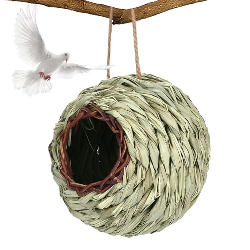 Vogelhäuser,Kugelförmiges Gras-Vogelhaus - Handgewebtes Natürliches Vogelhaus Hängbar Für Baum Außenbereich Garten Balkon Deko Vogelhäuser,Kugelförmiges Gras-Vogelhaus - Handgewebtes Natürliches Vogelhaus Hängbar Für Baum Außenbereich Garten Balkon Deko von Tanxemery