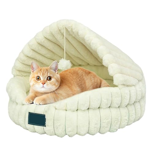 Wärmer für Winterkatzen | rundes und weiches Bett für Hunde | rutschfestes Nest für das Studium, Besitzer, kalte Tiere | Entspannung im Innenbereich Tag Nacht Schlafzimmer von Tanxemery