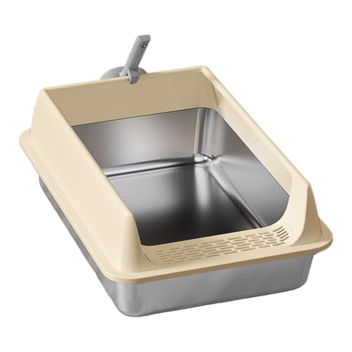 Katzenklo | Leicht Zu Reinigendes Katzenklo Gehäuse | Edelstahl Groß Wanne Mit Schaufel Katzenstreu Haustierzubehör Für Geruchskontrolle Drinnen Kätzchen Zuhause Wohnzimmer Balkon Wohnung Katzenklo | Leicht Zu Reinigendes Katzenklo Gehäuse | Edelstahl Groß Wanne Mit Schaufel Katzenstreu Haustierzubehör Für Geruchskontrolle Drinnen Kätzchen Zuhause Wohnzimmer Balkon Wohnung von Tanxier