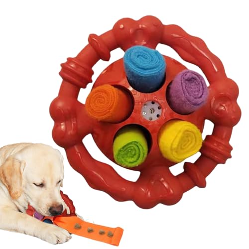 Tanxier Schnüffel Interaktiver Futterball | Geistige Auslastung Spielzeug Für Hunde | Interaktiver Futterball Mit Stimulierender Schnüffelfunktion Für Garten, Transportbox, Apportieren, & Lecken von Tanxier