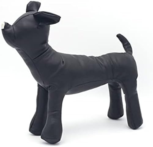 Pet Products 1 Stück PU-Leder-Hundeschaufensterpuppen, 3 Größen, stehende Position, Hundemodelle, Spielzeug, Haustier-Tier-Schaufensterpuppe, Schwarz, L von TaoTaoFBA