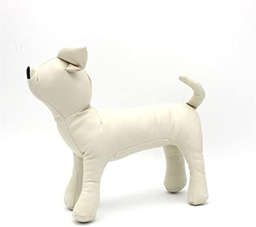 Pet Products 1 Stück PU-Leder-Hundeschaufensterpuppen, 3 Größen, stehende Position, Hundemodelle, Spielzeug, Haustier-Tier-Schaufensterpuppe, weiß, S von TaoTaoFBA