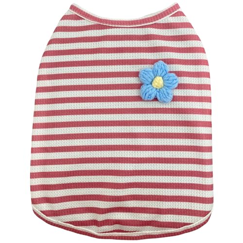 Sommer-T-Shirt für kleine und mittelgroße Hunde mit Streifenmuster, weich, atmungsaktiv Sommer-T-Shirt für kleine und mittelgroße Hunde mit Streifenmuster, weich, atmungsaktiv von Taoqiao