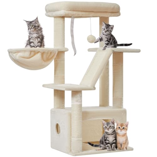 Taoqimiao Kratzbaum Katzenturm für Indoor-Katzen MS029S (Beige) von Taoqimiao