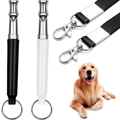 2 Pack Hundepfeife Hochfrequenz Lautlos, Professionelle Hundepfeife für Rückruf, Training Inklusive Rütter Rückruf Technik Ideale, Erziehungshilfe für Hunde Praktisches Hundezubehör Hundetraining mit von Tarange