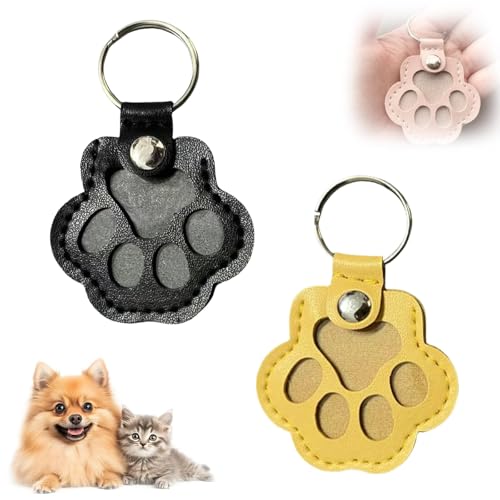 Tarange Haustier-Schlüsselanhänger Personalisiert für Katzen und Hunde, Süßer Schlüsselanhänger mit Pfoten aus Leder, Tierhaar-Souvenir-Aufbewahrungstasche, Gedenkgeschenk für Hunde Katzen (C) Tarange Haustier-Schlüsselanhänger Personalisiert für Katzen und Hunde, Süßer Schlüsselanhänger mit Pfoten aus Leder, Tierhaar-Souvenir-Aufbewahrungstasche, Gedenkgeschenk für Hunde Katzen (C) von Tarange