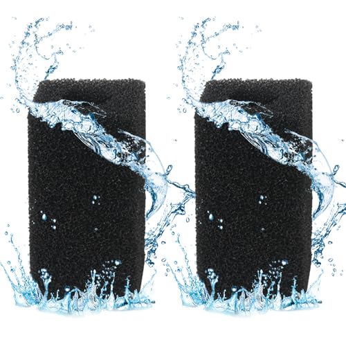 Tararium 2Pcs Aquarium Schwamm Filter Medien Bio Filter Schaumstoff für Submersible internen Aquarium Filter passt Süßwasser oder Salzwasser-Aquarien 5,5 x 5 x 10,4 cm von Tararium