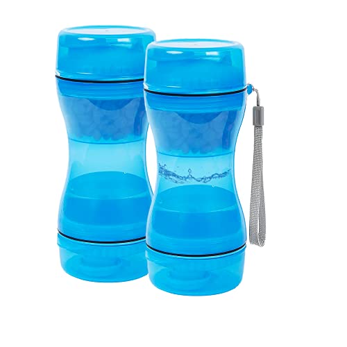 Tarli Dog 2-in-1 Wasserflasche (2 Stück, blau) von Tarli