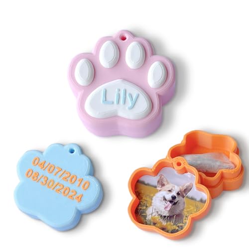 Tarngod Personalisierbare Halskette für Haustier-Gedenkstätten, individuelle Gravur, mehrere Farben und Größen, Andenken an Asche oder Fell, perfektes Geschenk zum Verlust von Haustieren Tarngod Personalisierbare Halskette für Haustier-Gedenkstätten, individuelle Gravur, mehrere Farben und Größen, Andenken an Asche oder Fell, perfektes Geschenk zum Verlust von Haustieren von Tarngod