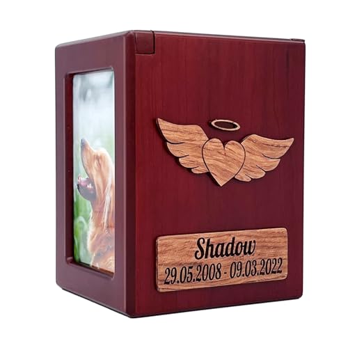 Tarngod Personalisierter Name und Datum, gravieren Sie Ihren Segentext, benutzerdefinierte Urne, Haustierurne für Hunde und Katzen, Souvenir Holzbox Tarngod Personalisierter Name und Datum, gravieren Sie Ihren Segentext, benutzerdefinierte Urne, Haustierurne für Hunde und Katzen, Souvenir Holzbox von Tarngod