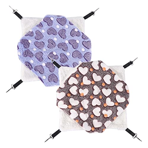 Tassety 2 Stück Meerschweinchen Ratten Hängematte Meerschweinchen Frettchen Hängende Hängematte Spielzeug Bett für Kleintiere M von Tassety