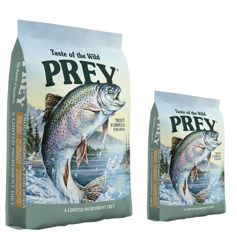 11,4 kg + 3,6 kg gratis! 15 kg Taste of the Wild Prey - Forelle von Taste of the Wild Prey