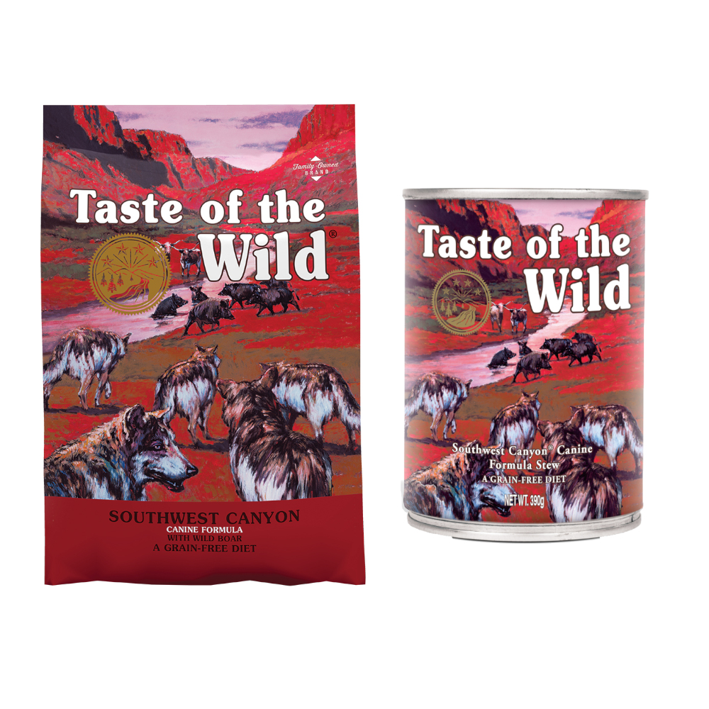 12,2 kg Taste of the Wild + 390 g passendes Nassfutter zum Sonderpreis! - Southwest Canyon von Taste of the Wild