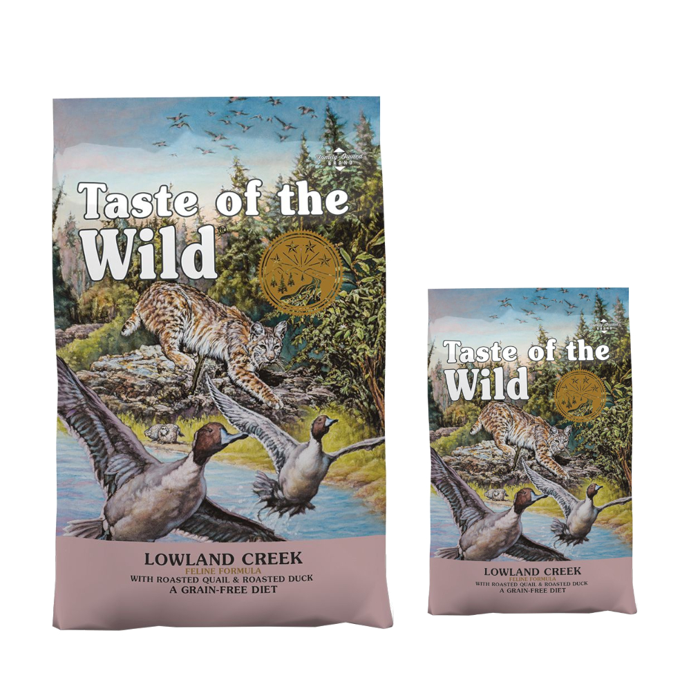 6,6 kg + 2 kg gratis! 8,6 kg Taste of the Wild  - Lowland Creek Feline von Taste of the Wild