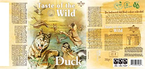 Taste Canine Adult Ente Huhn Obst Box 7 x 390 g Becher von Taste of the wild