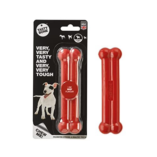 Rosewood 57011 TastyBone extra robustes Hundespielzeug aus Nylon mit Rindfleisch-Geschmack, small von Tasty Bone