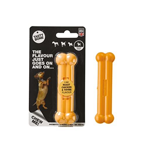 TastyBone Knochen Hunde Kau-Spielzeug, Brathuhn & Thymian Geschmack (Welpe) (Brathuhn & Thymian) von Tasty Bone