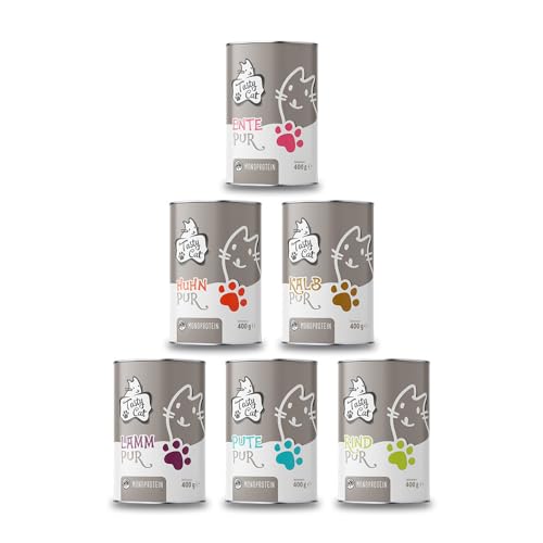 Tasty Cat Mono Nassfutter für Katzen Probierpakerl 6 x 400g. | getreidefrei | zuckerfrei | Monoprotein Tasty Cat Mono Nassfutter für Katzen Probierpakerl 6 x 400g. | getreidefrei | zuckerfrei | Monoprotein von Tasty Cat