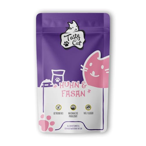 Tasty Cat Nassfutter für Katzen Huhn & Fasan 12 x 125g. | getreidefrei | zuckerfrei von Tasty Cat