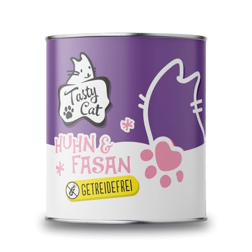 Tasty Cat Nassfutter für Katzen Huhn & Fasan 6 x 800g. | getreidefrei | zuckerfrei von Tasty Cat