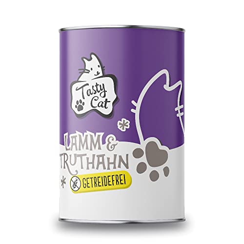 Tasty Cat Nassfutter für Katzen Lamm & Truthahn 6 x 400g. | getreidefrei | zuckerfrei von Tasty Cat