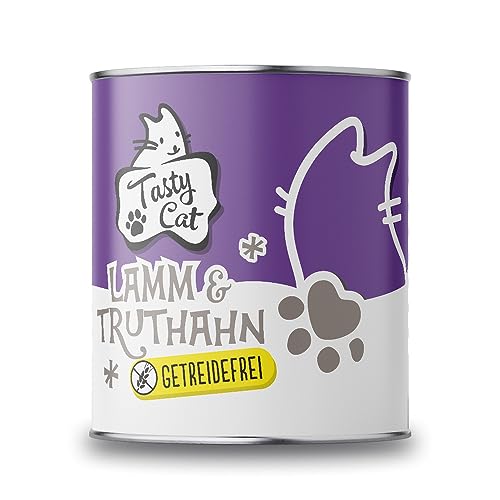 Tasty Cat Nassfutter für Katzen Lamm & Truthahn 6 x 800g. | getreidefrei | zuckerfrei von Tasty Cat
