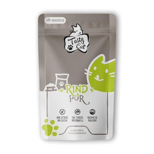 Tasty Cat Nassfutter für Katzen Rind pur 12 x 125g. | getreidefrei | zuckerfrei | Monoprotein Tasty Cat Nassfutter für Katzen Rind pur 12 x 125g. | getreidefrei | zuckerfrei | Monoprotein von Tasty Cat