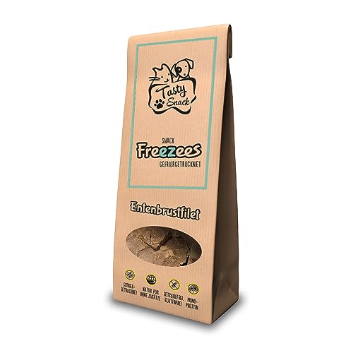 TastySnack Freezees Snacks für Katzen Entenbrustfilet 40g | Monoprotein | getreidefrei | gefriergetrocknet von Tasty Cat