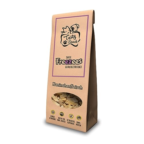 TastySnack Freezees Snacks für Katzen Kaninchenfleisch 40g | Monoprotein | getreidefrei | gefriergetrocknet von Tasty Cat