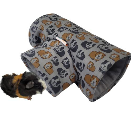 Meerschweinchen-Tunnel, Fleece, kleines Haustier-Versteck, offen, Drei-Wege-Tierspielspielzeug Meerschweinchen-Tunnel, Fleece, kleines Haustier-Versteck, offen, Drei-Wege-Tierspielspielzeug von Tater Pets