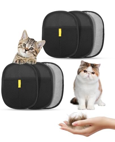 Tawiijou Tierhaarentfernungshandschuhe, verbesserte Tierhaarpflegebürste für Katzen und Hunde, wiederverwendbares elektrostatisches Tierhaarentferner-Werkzeug für Tierfell, Möbel, Kleidung, Teppiche von Tawiijou