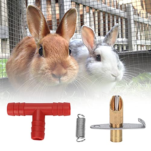 100 Stücke Kaninchen Automatische Wassertränke Feeder Nippel Trinkbrunnen Haustier Tierbedarf Geflügelfütterung Bewässerungsbedarf Geflügel und Viehprodukte (Kupferner von Tbest