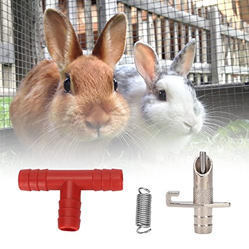 100 Stücke Kaninchen Automatische Wassertränke Feeder Nippel Trinkbrunnen Haustier Tierbedarf Geflügelfütterung Bewässerungsbedarf Geflügel und Viehprodukte (Verchromter von Tbest