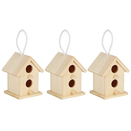 3-teiliges Outdoor-Vogelhaus aus Holz mit Käfigdekoration für Gartendekoration, Gartendekoration für Wildvögel, Wildtiere, Widder 3-teiliges Outdoor-Vogelhaus aus Holz mit Käfigdekoration für Gartendekoration, Gartendekoration für Wildvögel, Wildtiere, Widder von Tbest