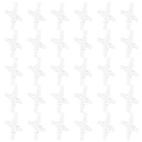 30pcs 4mm Rium Fish Tubing Splitter L S 3 Wege 4 -Wege -Adapter Contor Pump Arieeish S und Aries (Kristallvier-Wege) von Tbest