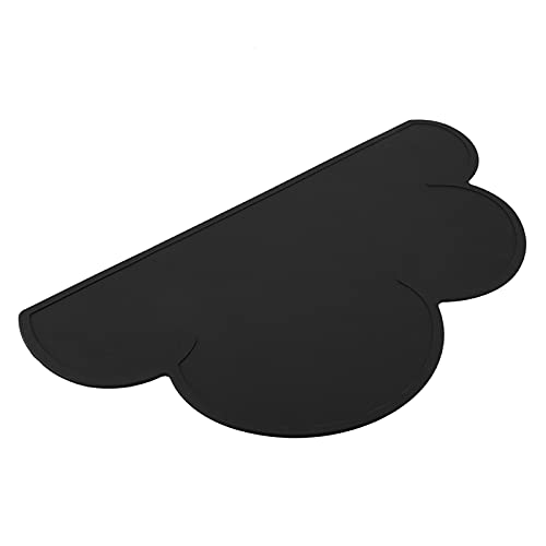 Clound Form Haustier Futternapf Schüssel Matte Hund Welpe Silikon Futter Wasser Tischset Kissen Weiße Futtermatten (Black) von Tbest